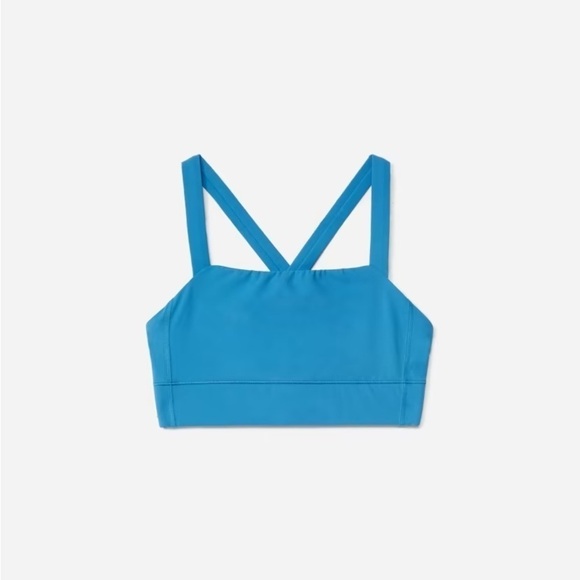 Everlane The Perform Cropped Top NWT in Blue Size Medium SOLD OUT ONLINE - Picture 1 of 8